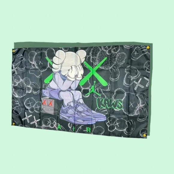 KAWS - Fabric Banner - 58”w x  35”h - Picture 1 of 1